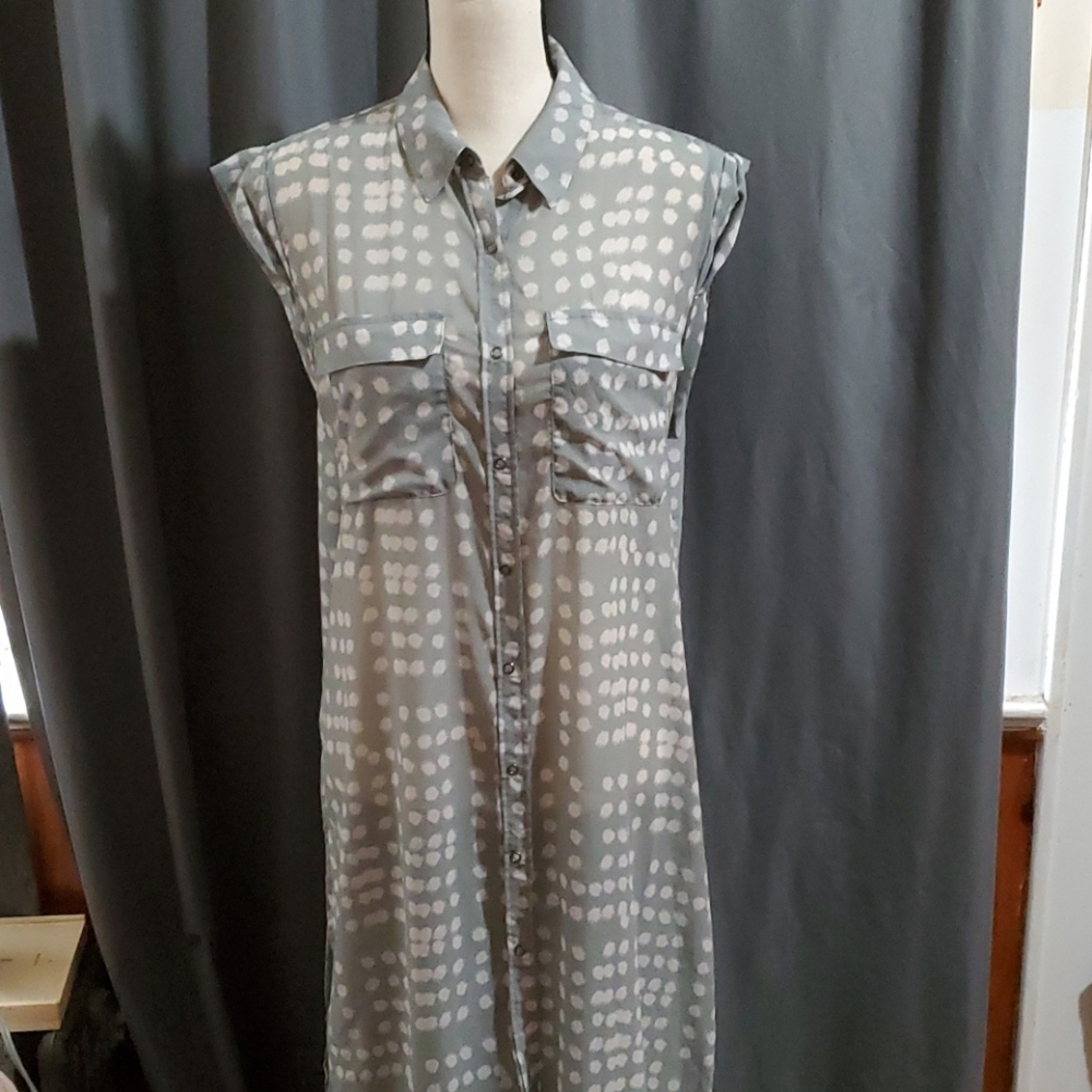 Free People sheer button down coverup